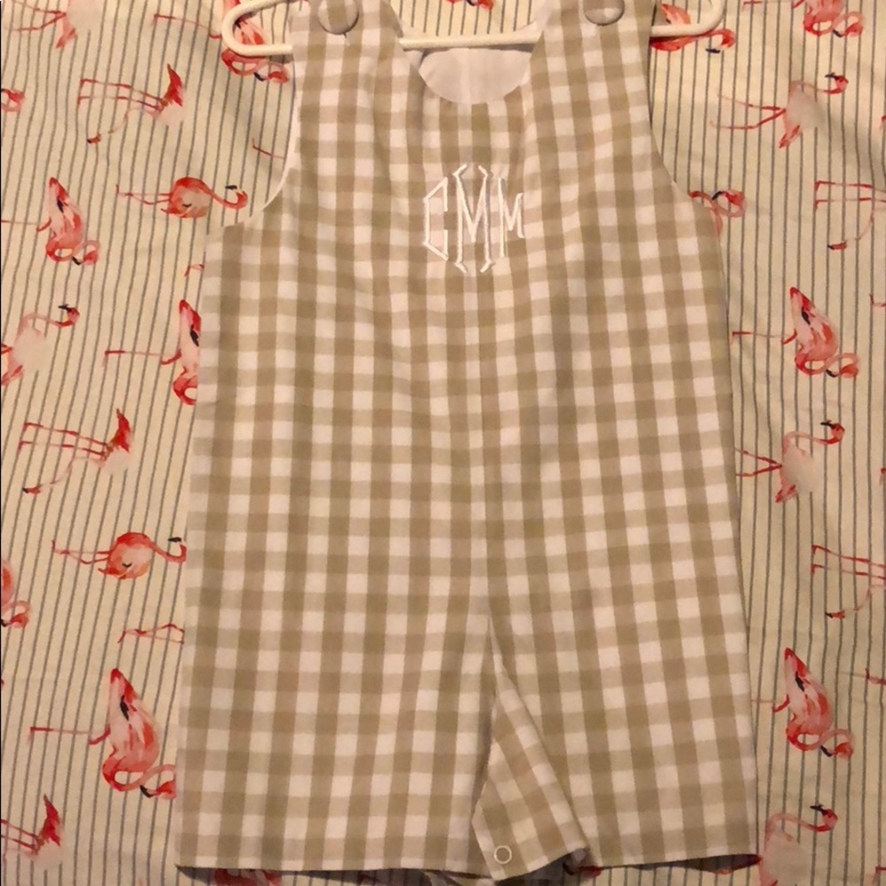 Shrimp and grits Greenish plaid jumper